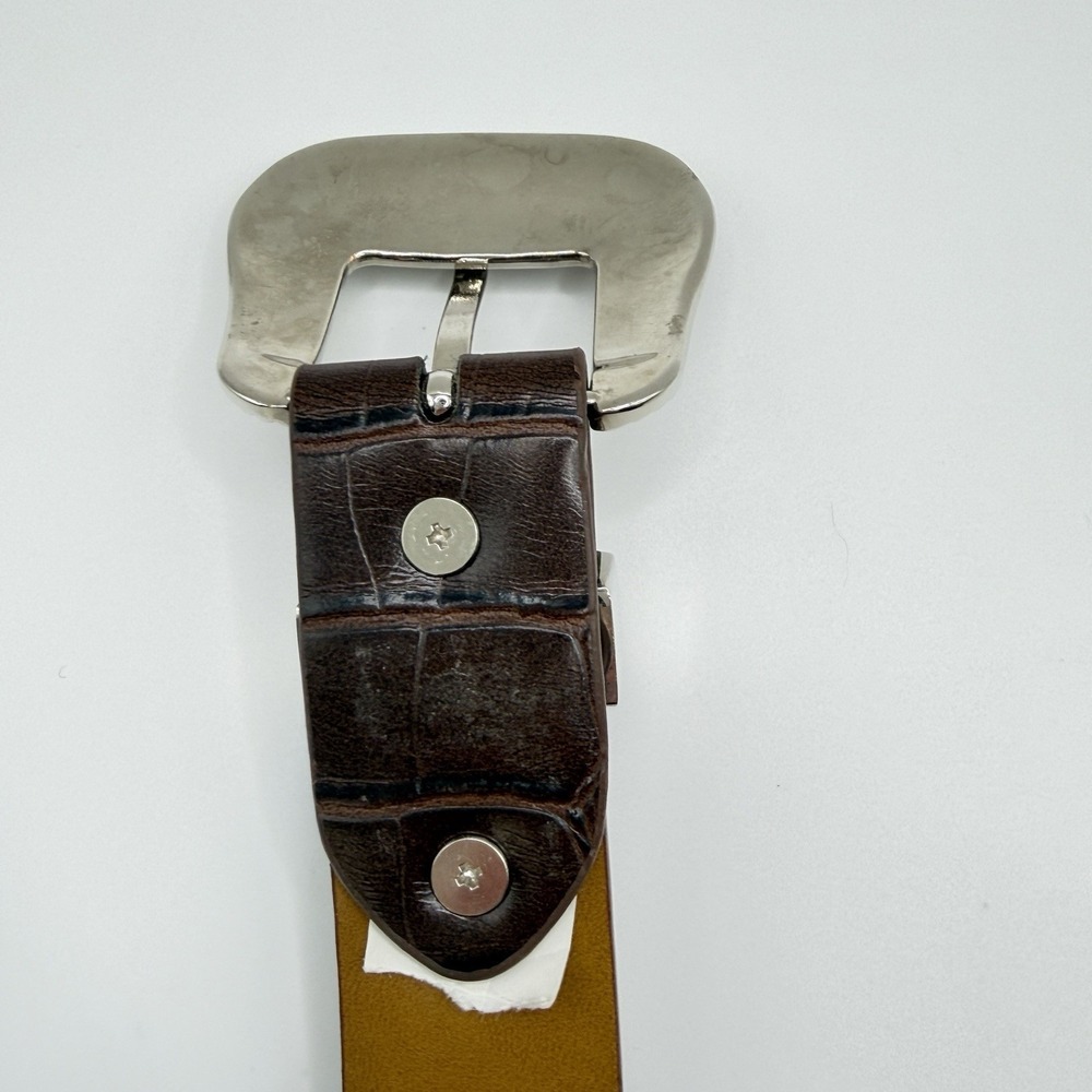 Girl's Small 24" Ranch Brown Lace, Crystal And Stud Genuine Leather Western Belt - Picture 6 of 10